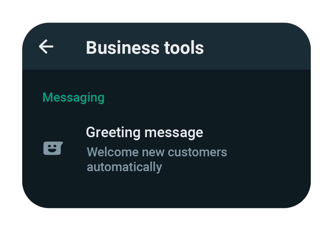 Greeting message